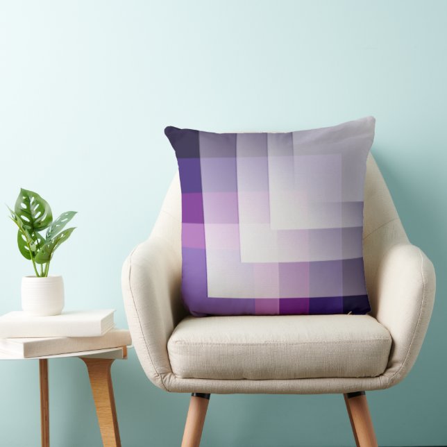 Coussin Violet et blanc (Chaise)