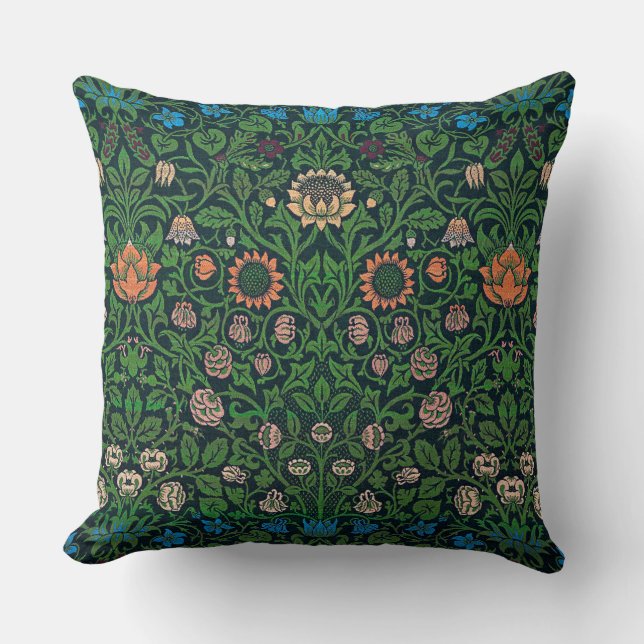 Coussin Violet et Columbine, William Morris (Recto)