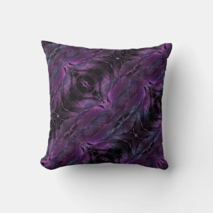Coussin Violet foncé violet violet texture Abstraite de la