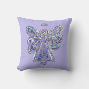 Coussin Violet Gardien Angel Art Décoratif Jeu d'oreiller