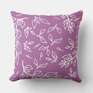 Coussin Violet lavande floral