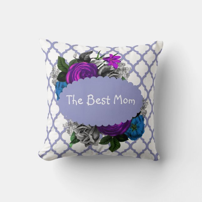 Coussin Violet Mothers Day Pillow (Recto)
