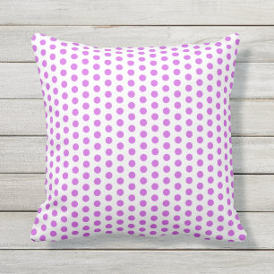 Coussin Violet Pois violet blanc Couleurs personnalisées