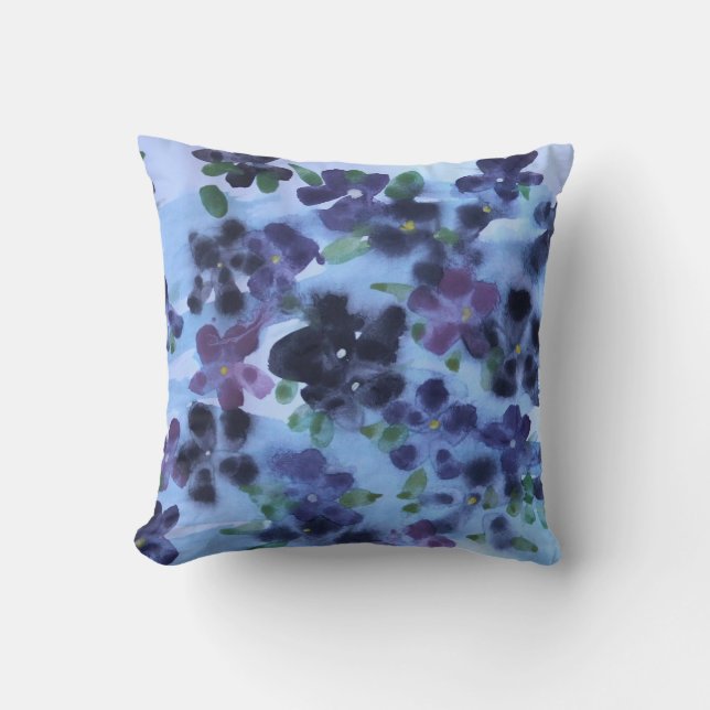 Coussin Violet sauvage violet violet et bleu concepteur la (Recto)