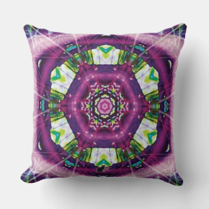 Coussin Violette Kaléidoscope