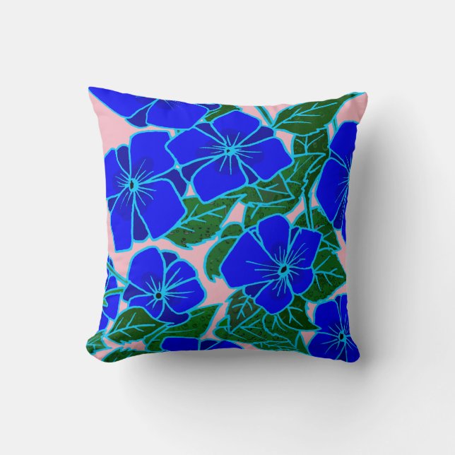 Coussin Violettes bleues #6 (Recto)