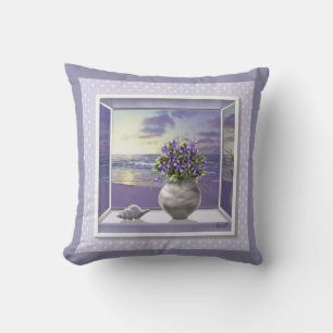 Coussin violettes dans un bocal de lune