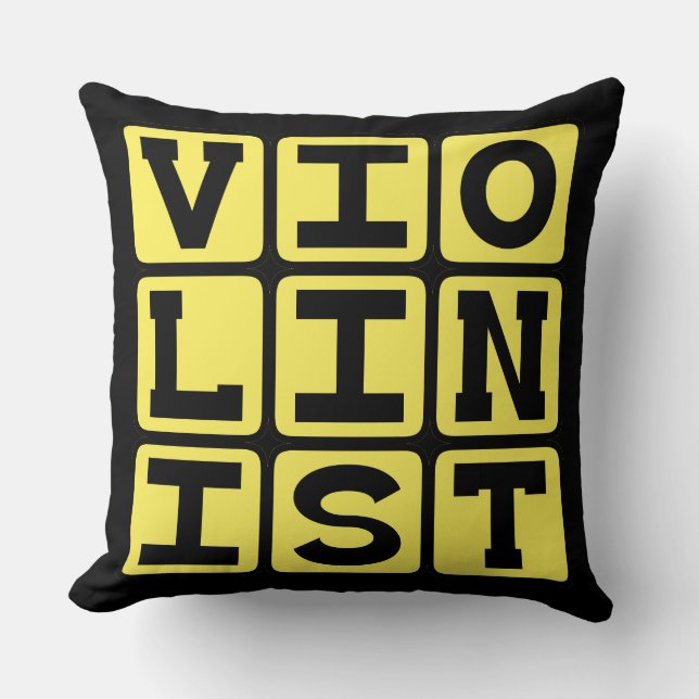 Coussin Violiniste, Musicien à cordes (Recto)