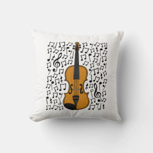 Coussin Violon Avec Notes Musicales, Enseignant De Musique