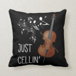 Coussin Violoncello Humour Cellist à cordes violoncelle<br><div class="desc">Dons amusant au Cello Player pour musicien d'orchestre. Chaîne Cello Instrument Cellist Humour violoncello Clef.</div>