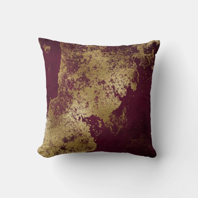 Coussin Vip Or Grungy Rouge Bourgogne (Recto)
