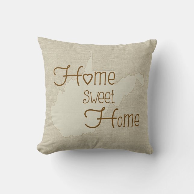 Coussin Virginie occidentale - Maison douce maison nom per (Recto)