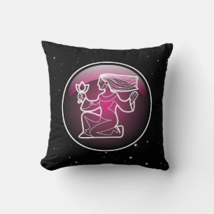 Coussin Virgo violet Zodiac