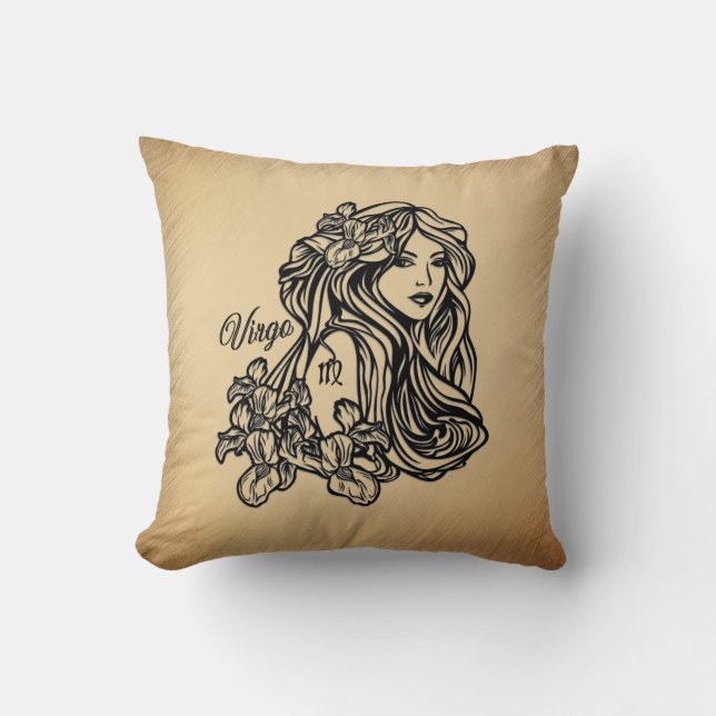 Coussin Virgo Zodiac - Antique Look (Recto)