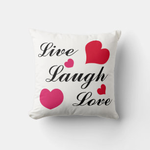 Coussin Vis, Rires, Amour