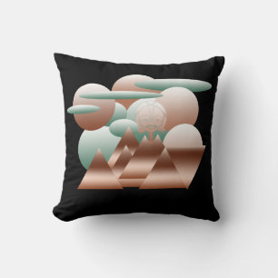 Coussin Visage Alien dans l'art spatial abstrait