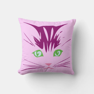 Coussin Visage de chat mignon kawaii de dessin animé doux