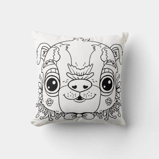 Coussin Visage de chiot adorable (Recto)