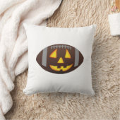 Coussin Visage de citrouille de football (Couverture)