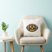 Coussin Visage de citrouille de football (Chaise)