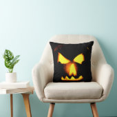 Coussin Visage de Citrouille Orange (Chaise)