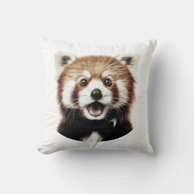 Coussin Visage de panda roux (Recto)