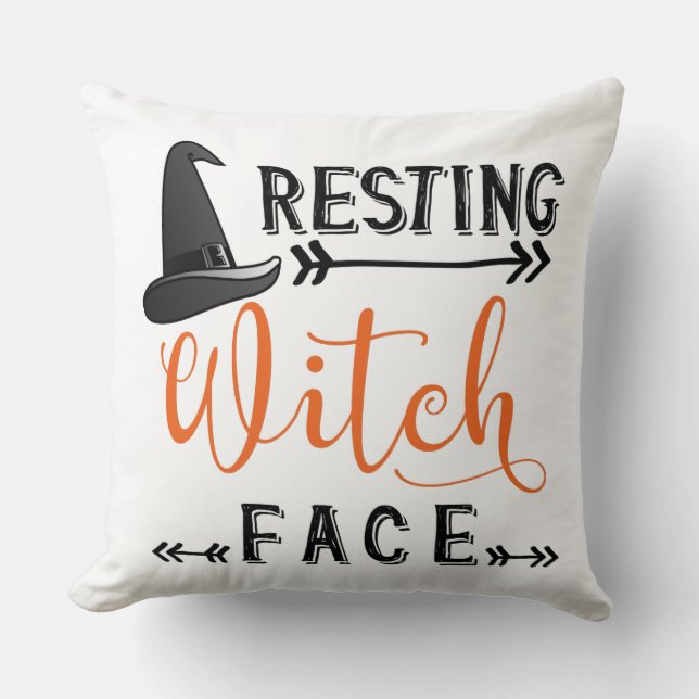 Coussin visage de sorcière au repos (Recto)