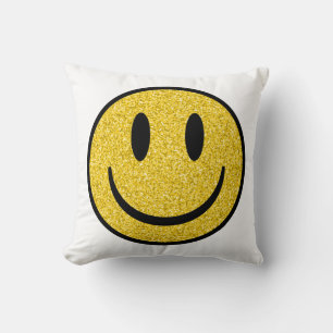 Coussin Visage de sourire parties scintillant