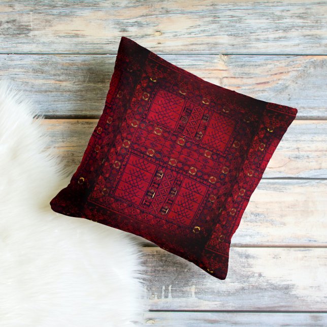 Coussin Visage de tapis Turkestan antique (Créateur téléchargé)