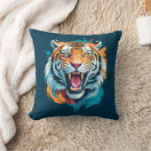 Coussin Visage de tigre torride (Couverture)