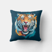Coussin Visage de tigre torride (Verso)