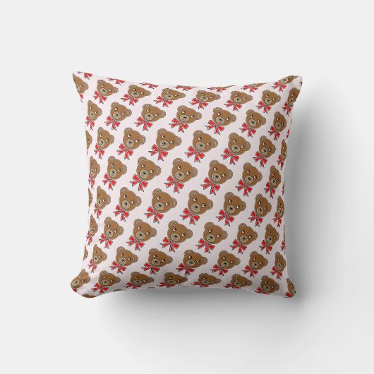 Coussin Visage drôle d'ours (Recto)