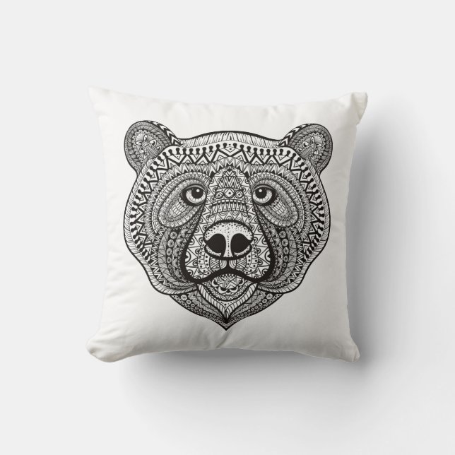 Coussin Visage inspiré d'ours (Recto)