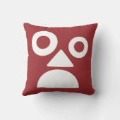 Coussin Visage ludique minimum drôle (Verso)