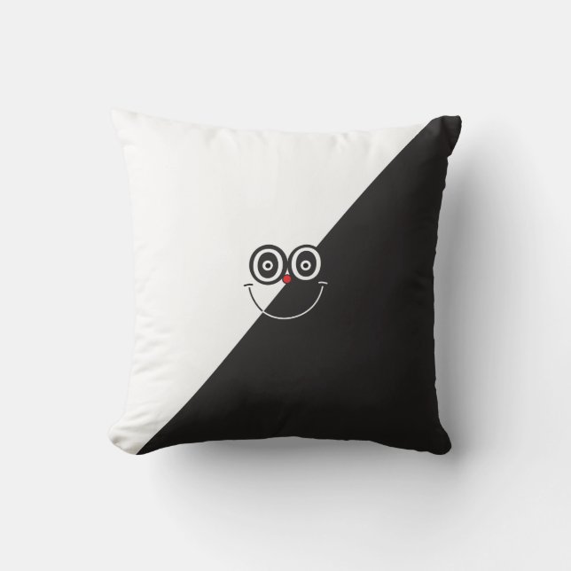 Coussin visage noir et blanc (Recto)