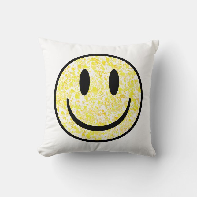 Coussin Visage souriant éclaboussé (Recto)