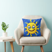 Coussin Visage souriant Soleil ensoleillé (Chaise)