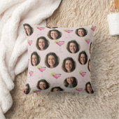 Coussin Visage sur mesure et cocktail | Rose personnalisé (Couverture)