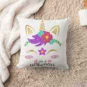 Coussin Visage Unicorne personnalisé avec poney (Couverture)