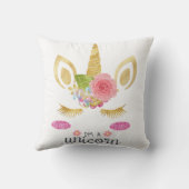 Coussin Visage Unicorne personnalisé avec poney (Verso)