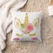 Coussin Visage Unicorne personnalisé avec poney (Couverture)