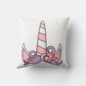 Coussin Visage Unicorne personnalisé avec poney (Verso)