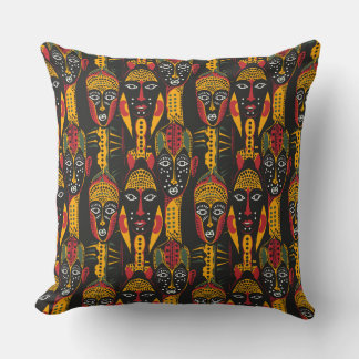 Coussin Visages africains Jeu d'oreiller