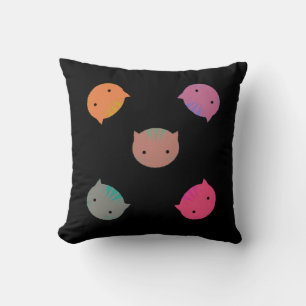 Coussin Visages de chat mignons et lumineux pour enfants o