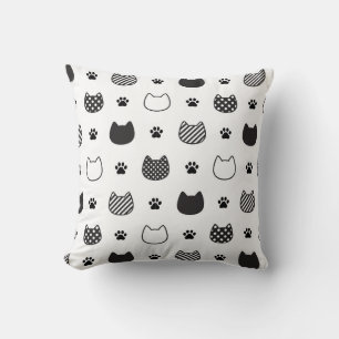 Coussin Visages minimalistes de chats Jeu d'oreiller