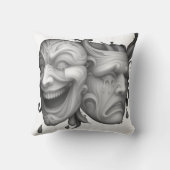 Coussin Visages tristes et heureux (Verso)