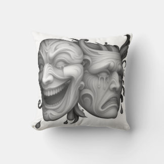 Coussin Visages tristes et heureux