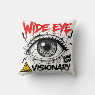 Coussin Visionnaire Wide Eye Vêtements de Rue Graphique Br