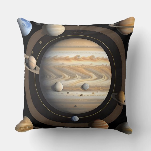 Coussin Visualisation céleste du système solaire (Recto)