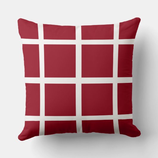 Coussin Vitre blanche des jours d'école rouges (Verso)